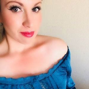 Off shoulder Teal Top